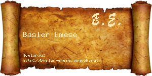 Basler Emese névjegykártya